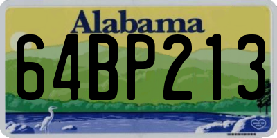 AL license plate 64BP213