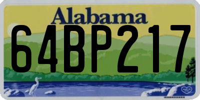 AL license plate 64BP217