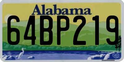AL license plate 64BP219