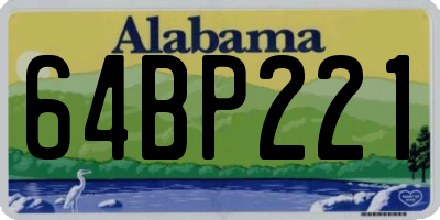 AL license plate 64BP221