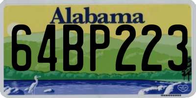 AL license plate 64BP223