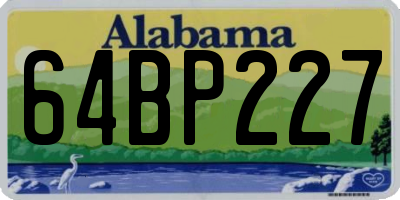 AL license plate 64BP227