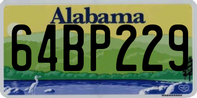 AL license plate 64BP229