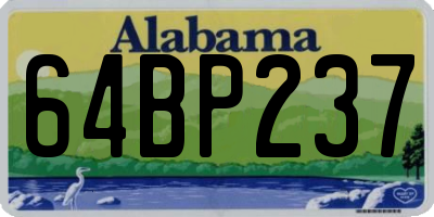 AL license plate 64BP237