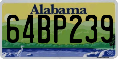 AL license plate 64BP239