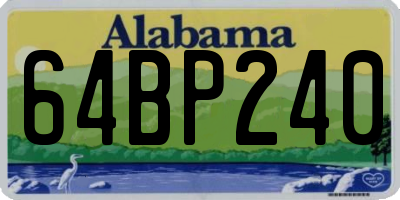 AL license plate 64BP240