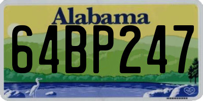 AL license plate 64BP247