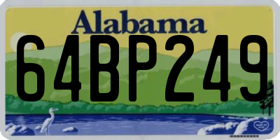AL license plate 64BP249