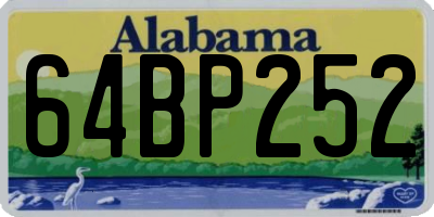 AL license plate 64BP252