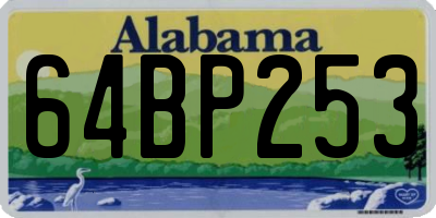 AL license plate 64BP253