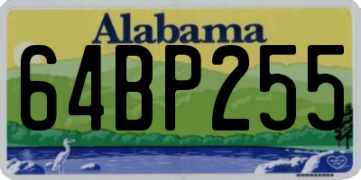 AL license plate 64BP255