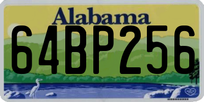 AL license plate 64BP256