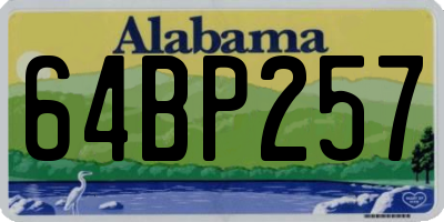 AL license plate 64BP257