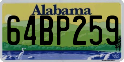 AL license plate 64BP259
