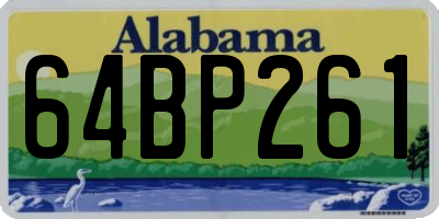 AL license plate 64BP261