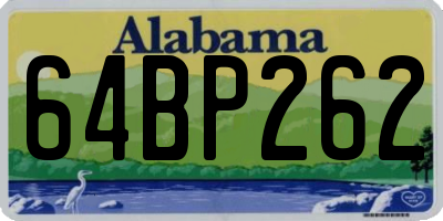 AL license plate 64BP262