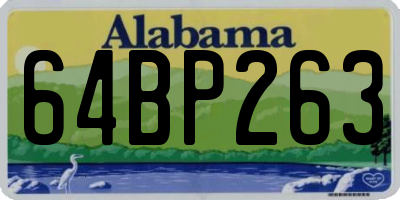 AL license plate 64BP263