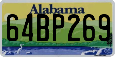 AL license plate 64BP269