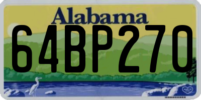 AL license plate 64BP270