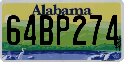 AL license plate 64BP274