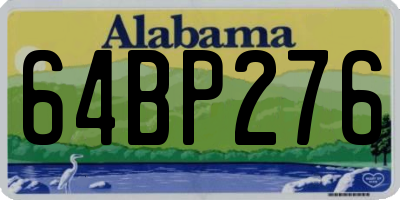 AL license plate 64BP276