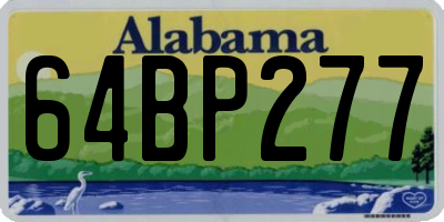 AL license plate 64BP277