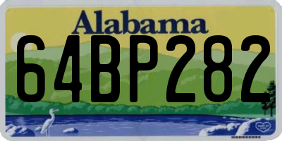 AL license plate 64BP282