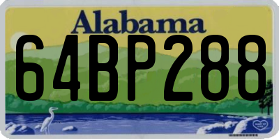AL license plate 64BP288