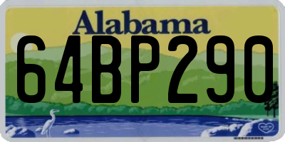 AL license plate 64BP290