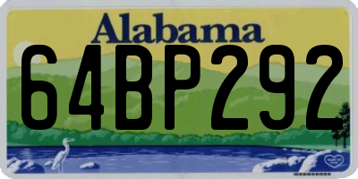 AL license plate 64BP292