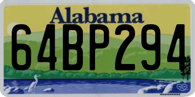 AL license plate 64BP294