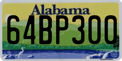 AL license plate 64BP300