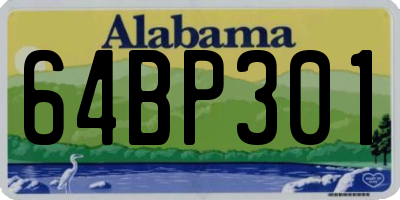 AL license plate 64BP301