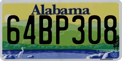 AL license plate 64BP308