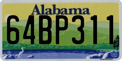 AL license plate 64BP311