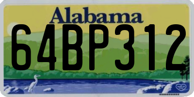AL license plate 64BP312