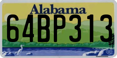 AL license plate 64BP313