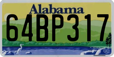 AL license plate 64BP317