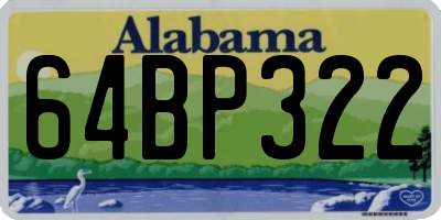 AL license plate 64BP322