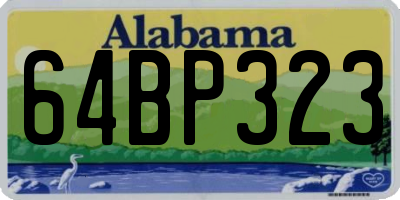 AL license plate 64BP323