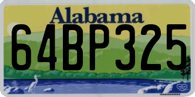 AL license plate 64BP325