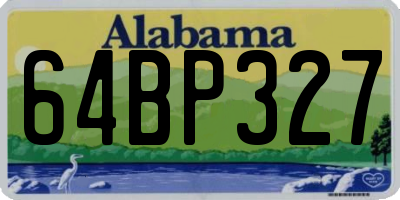 AL license plate 64BP327