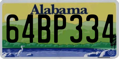 AL license plate 64BP334