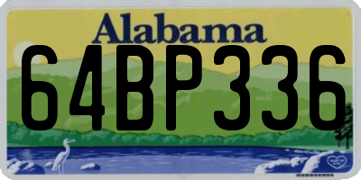 AL license plate 64BP336
