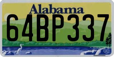 AL license plate 64BP337