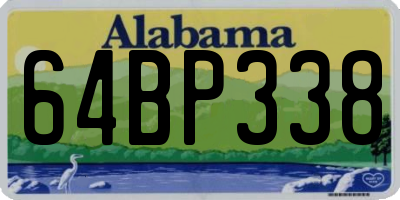 AL license plate 64BP338