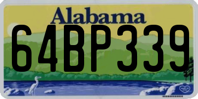 AL license plate 64BP339