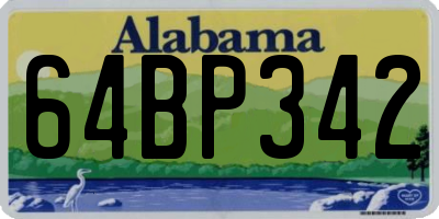 AL license plate 64BP342