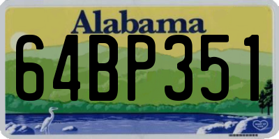 AL license plate 64BP351