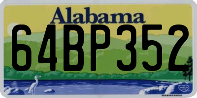 AL license plate 64BP352